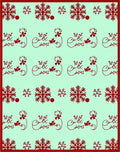 Crimson Snowflake Repeating Figure Rug