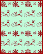 Crimson Snowflake Repeating Figure Rug