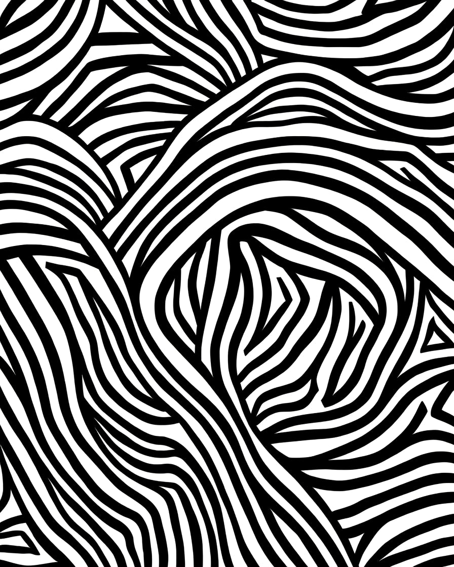 Bold Black Zebra Stripes Pattern Rug