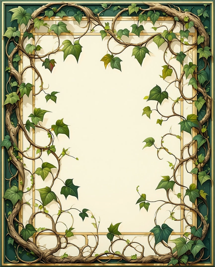 Trailing Vine Scroll Pattern Rug