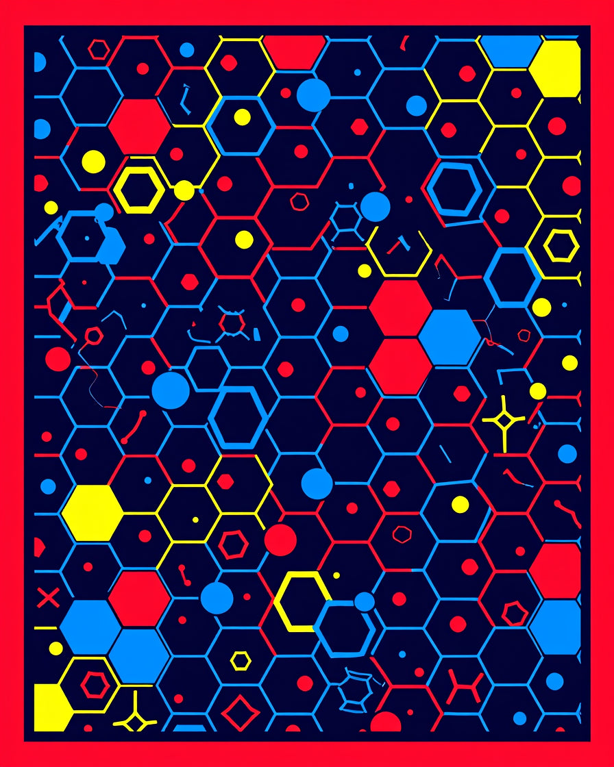 Geometric Hexagon Pattern Rug