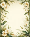 Botanical Floral Vintage Frame Rug