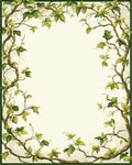 Vines And Green Leaves Botanical Pattern Rug