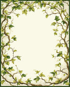 Vines And Green Leaves Botanical Pattern Rug
