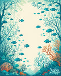 Ocean Coral Fish Branch Design Rug