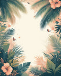 Tropical Leaf Floral Pattern Rug
