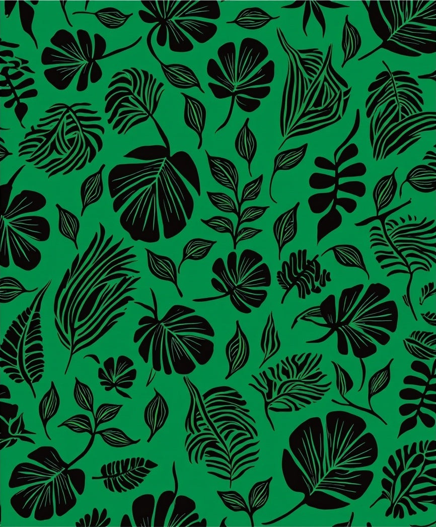 Bold Floral Leaf Print Rug