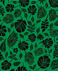 Bold Floral Leaf Print Rug