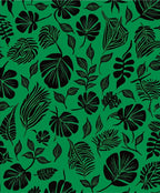 Bold Floral Leaf Print Rug