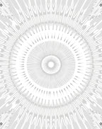Radiant Sunburst Medallion Mandala Rug