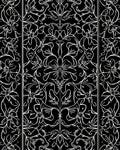 Art Nouveau Floral Black White Design Rug