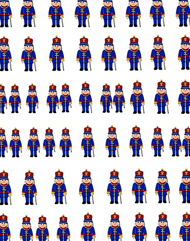 Blue Guard With Red Trim Uniform Rug