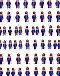 Blue Guard With Red Trim Uniform Rug