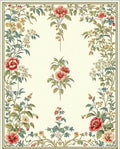 Vintage Floral Vine Pattern Rug