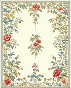 Vintage Floral Vine Pattern Rug
