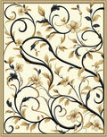 Ornate Floral Vine Design Rug