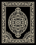 Intricate Black Cream Mandala Pattern Rug