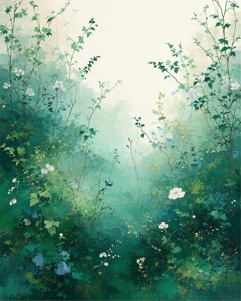 Whispering Wildflowers Vines Nature Rug