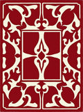 Classic Red Ivory Ornate Symmetry Rug
