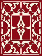 Classic Red Ivory Ornate Symmetry Rug