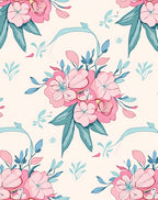 Soft Floral Garden Pattern Rug