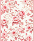 Vintage Rose Floral Pattern Design Rug