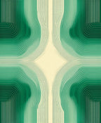 Emerald Green Graduated Stripes Rug