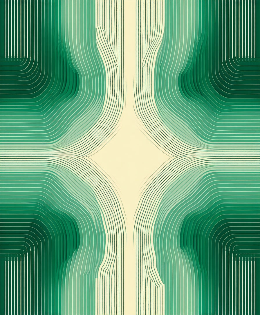 Emerald Green Graduated Stripes Rug