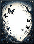 Night Sky Butterfly Swirl Design Rug