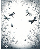Dragonfly And Floral Whimsical Design Rug
