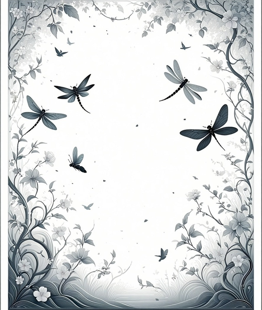 Dragonfly And Floral Whimsical Design Rug