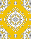 Bright Yellow Mandala Pattern Design Rug