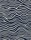 Abstract Wave Patterned Contrast Rug