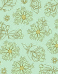 Retro Floral Outline Pattern Rug