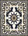 Intricate Regal Floral Patterned Design Rug