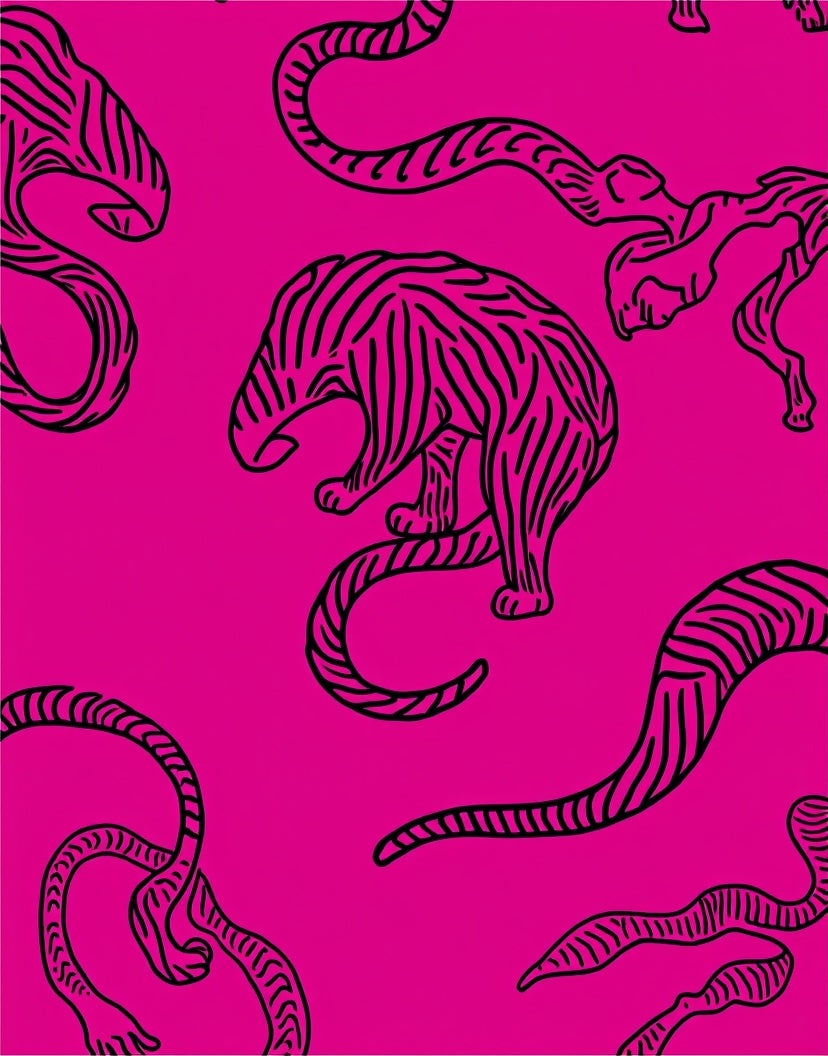 Bold Tiger Stripe Abstract Pattern Rug