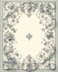 Elegant Floral Scrollwork Pattern Rug