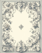 Elegant Floral Scrollwork Pattern Rug