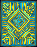Bold Geometric Symmetrical Pattern Rug