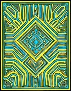 Bold Geometric Symmetrical Pattern Rug