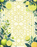 Lively Citrus Botanical Geometric Rug