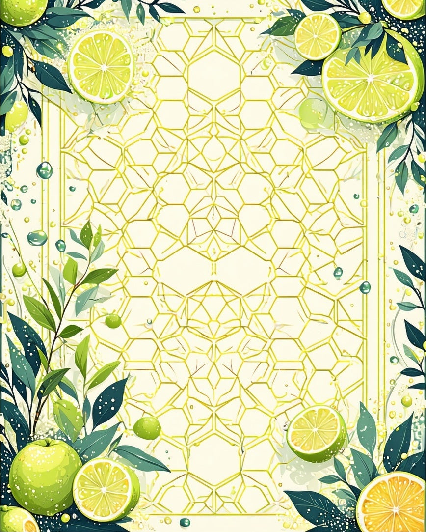 Lively Citrus Botanical Geometric Rug
