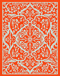 Elegant Floral Symmetry Pattern Rug