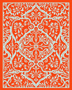 Elegant Floral Symmetry Pattern Rug