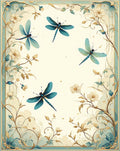 Dragonfly Floral Vintage Style Rug