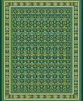 Intricate Medieval Floral Border Rug