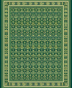 Intricate Medieval Floral Border Rug