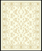 Ornate Damask Scroll Pattern Rug