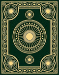 Green Gold Sunburst Floral Medallion Rug