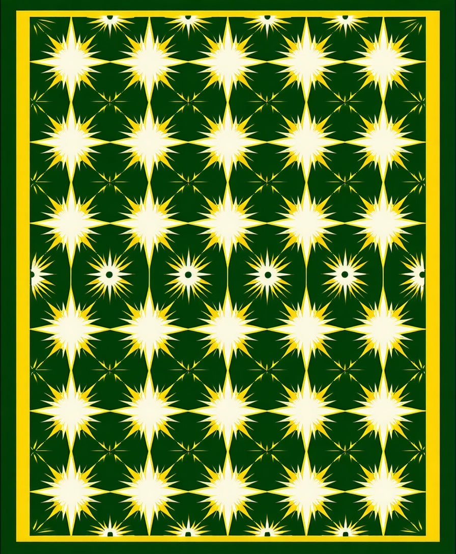 Radiant Starburst Geometric Pattern Rug